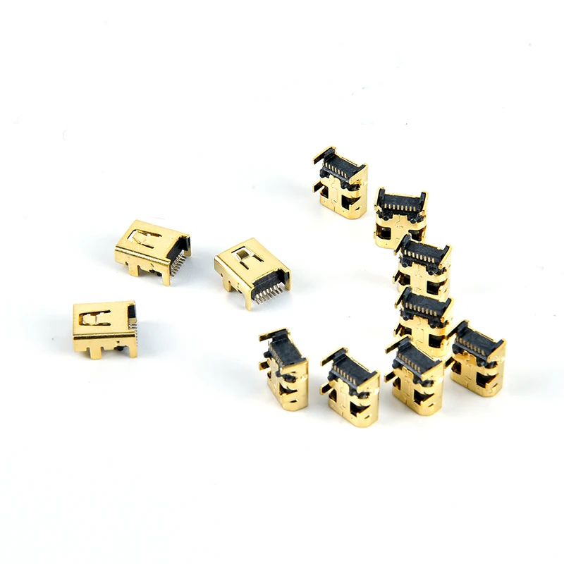 10/100 шт/партия Мини USB 8 контактный разъем Pcb SMT для сварки P позолоченный