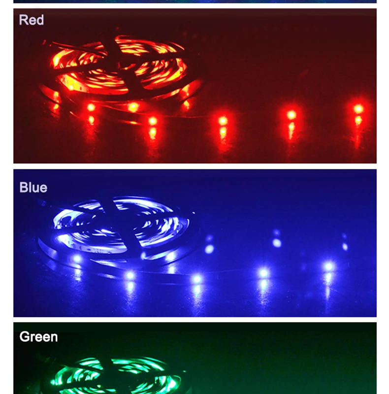 Rgb светодиодная лента 5 м 60 светодиодов/m SMD 2835 Светодиодные полосы DC 12 В IP65 Водонепроницаемый гибкие клейкие ленты белый теплый белый красный зеленый синий желтый лента светодиодная