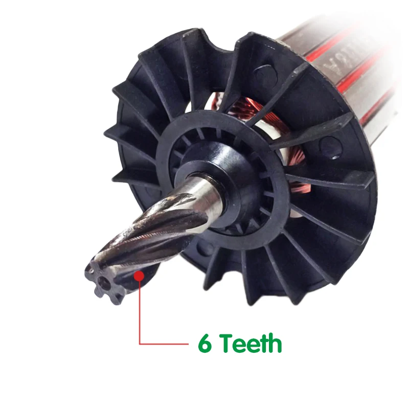 AC220V-240V 6 Зубы приводной вал молоток ротор якоря для Bosch GBH2-22 GBH2-22S GBH2-22E GBH2-22RE GBH2-23RE