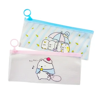 

20Pcs/lot Cute Stationery Waterproof PVC Pencil Case Clear Pen Bag Case School Supplies Wholesale