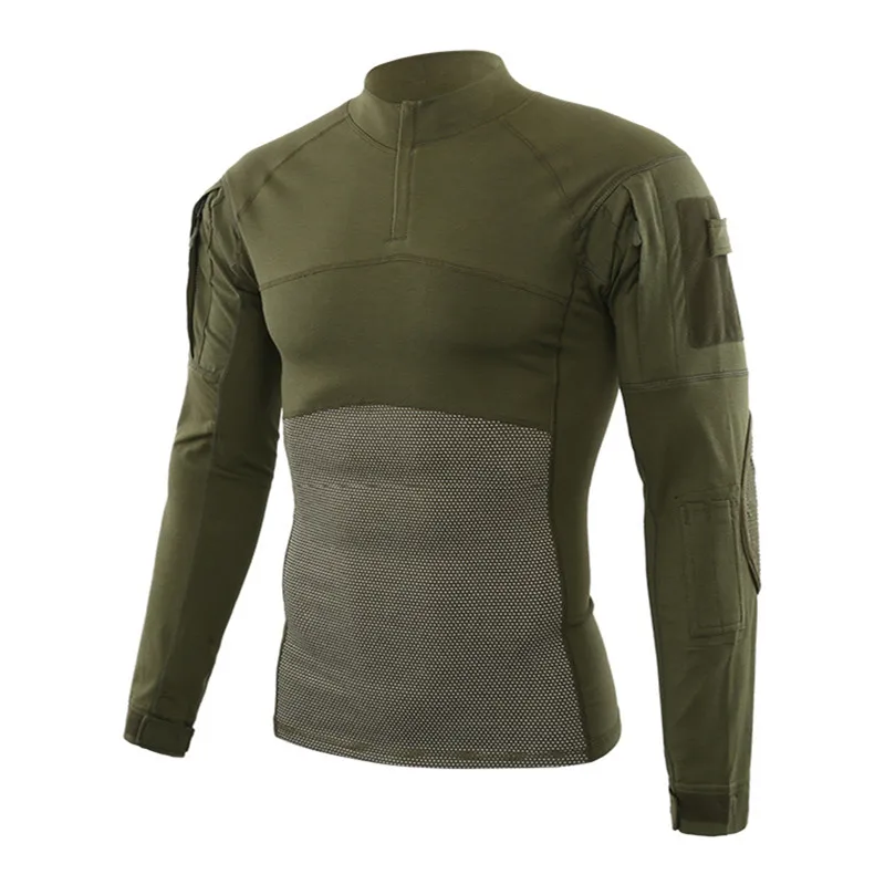 Military Style Uniform Combat Shirt Men Assault Tactical Camouflage US Army T Shirt Airsoft Paintball Long Sleeve Shirts ESDY tactical shirt