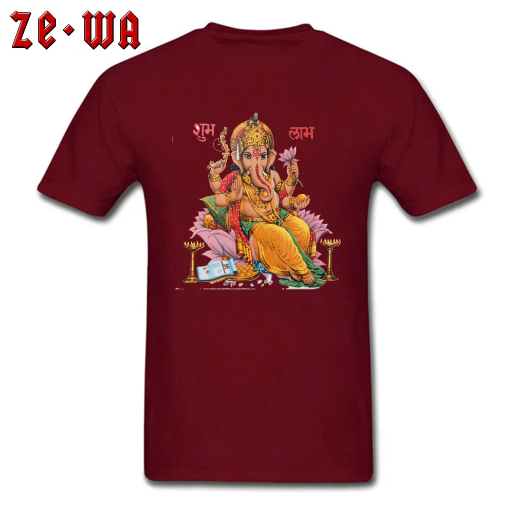 Funny shiva krishna ganesha Mens T-shirts 2018 Hot Sale Autumn Short Sleeve O Neck All Cotton Tops Shirt comfortable Tee Shirt shiva krishna ganesha maroon