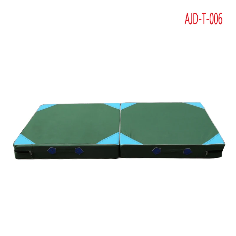 AJD T 006 elastic green Oxford Waterproof cloth Folding Gymnastics Mat