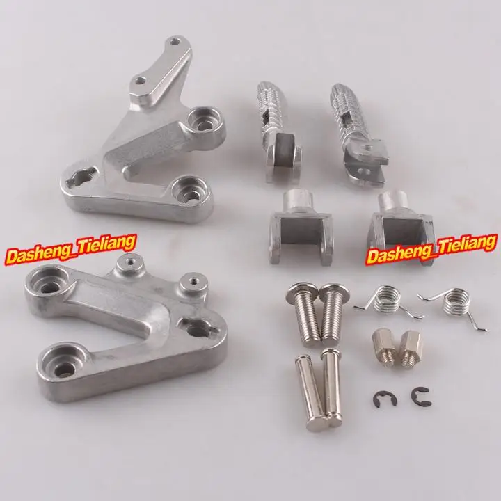 Aluminum Alloy Passenger Rear Foot Pegs Footrest Brackets for SUZUKI GSXR1000 2003 2004 font b Motorcycle