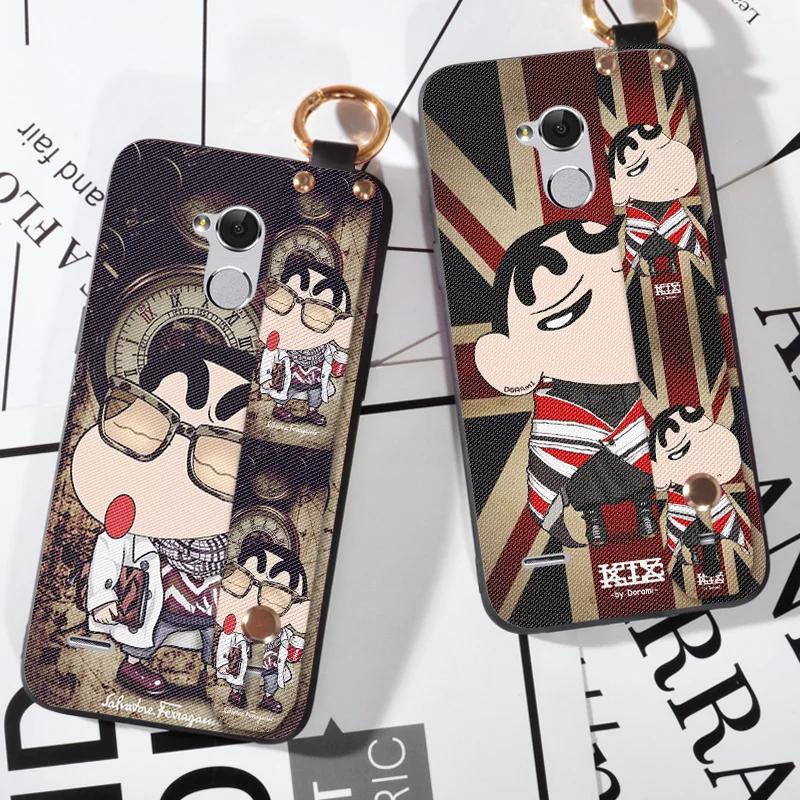 

Ring Stand Silicone Case For ZTE Blade A6 Lite A0622 Funny Boy Hand Strap Cover For ZTE Blade V7 Lite / V6 Plus A2 A2S Capa