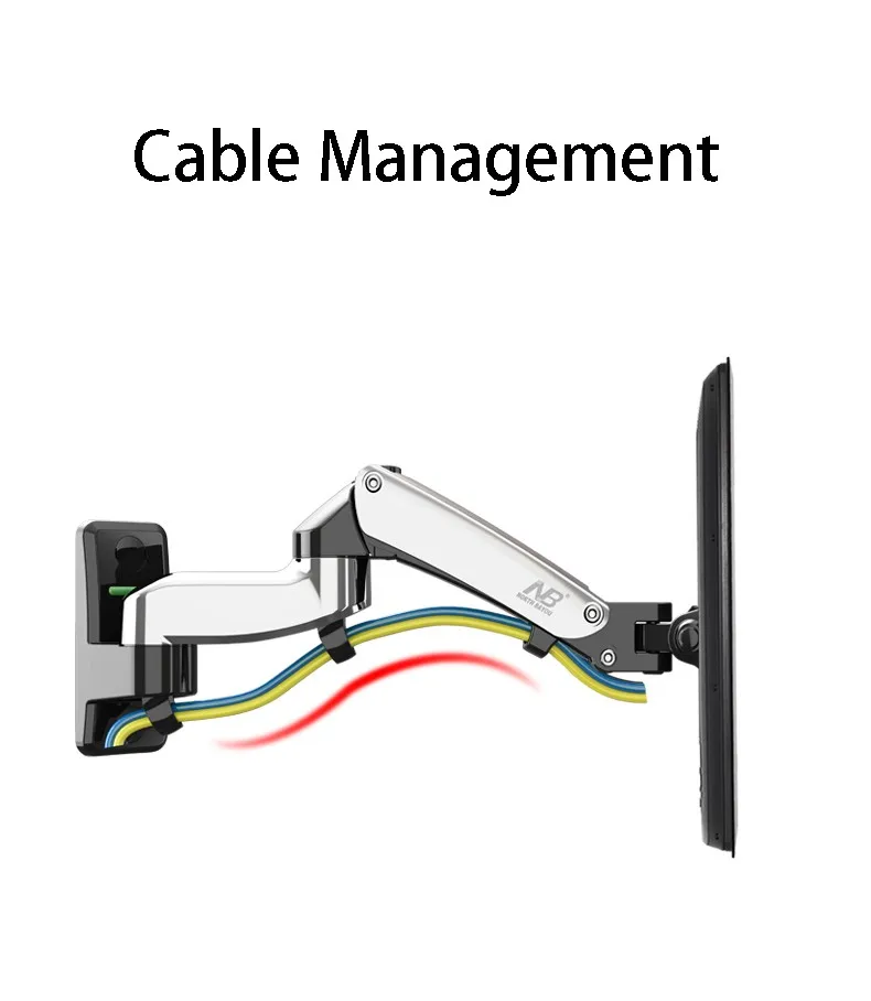 360 градусов газовая пружина Алюминий 1"-27" рычаг-держатель монитора NB F150 светодиодный ЖК-дисплей ТВ настенный кронштейн для телевизора