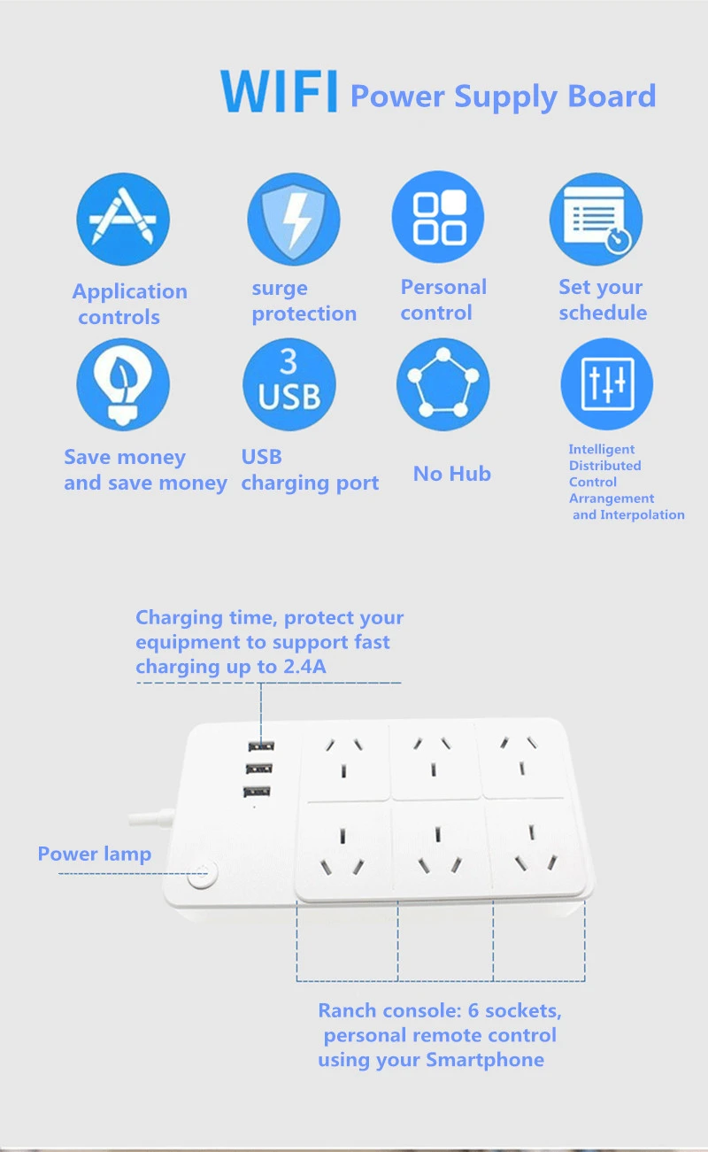AU smart wifi strip socket (10)