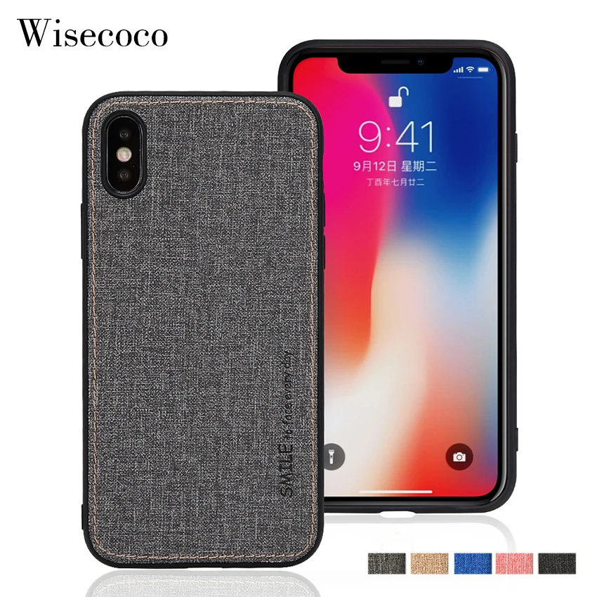 Чехол для iphone 6 6s 7 8 plus чехол силиконовый края из ТПУ бампер ткань ударопрочный