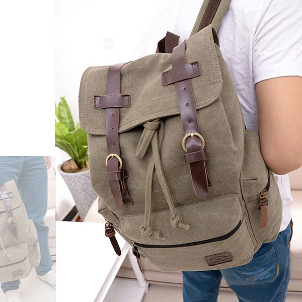 W0050 Кемпинг Пешие Прогулки Европейский стиль винтажный холщовый рюкзак альпинистский рюкзак школьный рюкзак открытый рюкзак