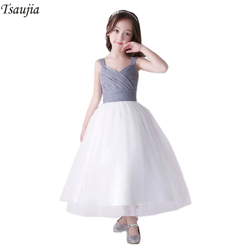 

5-14 Years Girls Wedding Dress Children Party Princess Dress Kids Evening Ball Gown Clothes For Girls TS37