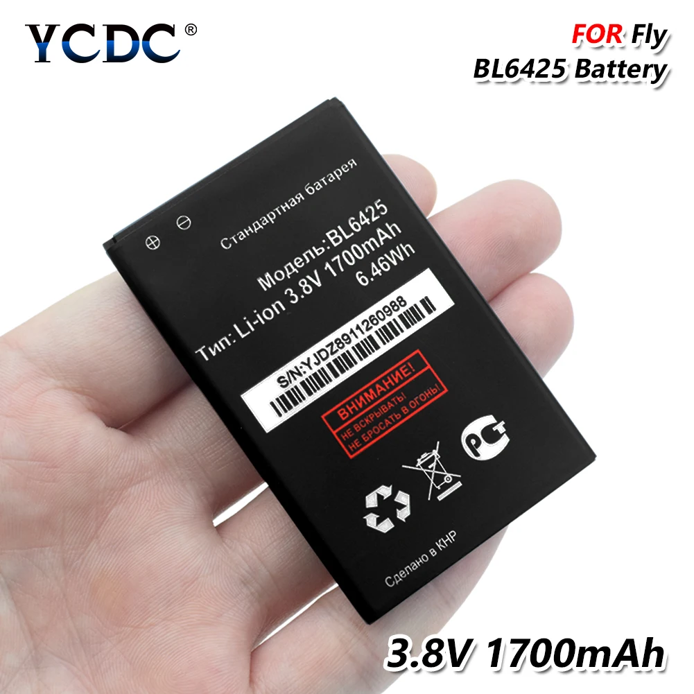 Литиевая YCDC BL-6425 аккумуляторная батарея 1700mAh BL 6425 BL6425 для FLY FS454 Nimbus 8 смартфон