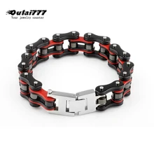 Из нержавеющей стали, велосипедная цепь мужской браслет мужские аксессуары Большой Шарм браслет цепочка на руку Мужской панк персонализированный хип хоп