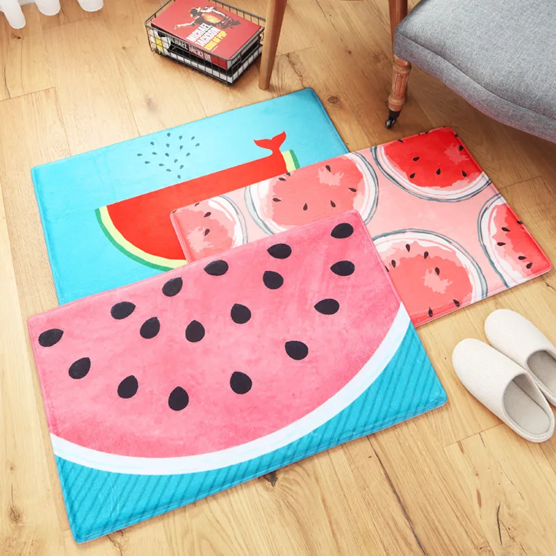UFRIDAY Fashion 3D Watermelon Printed Carpet for Lliving Room Rug Bedroom Bathroom Door Mats Flannel Absorbent Floor Rugs | Дом и сад