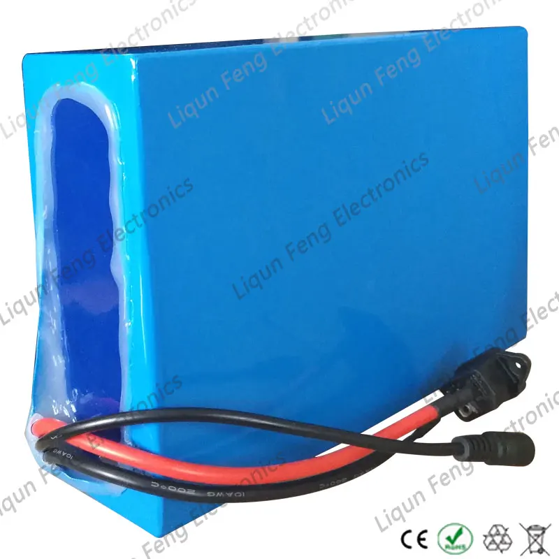 Perfect No Tax 48V 20AH Lithium ion battery pack 1200W 48V Scooter battery Electric Bike battery with PVC Case 30A BMS 54.6V 2A charger 3