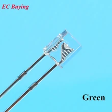 EC покупка 100 шт. 2X3X4 Светодиодный зеленый прозрачный DC прямоугольный светодиодный светильник светодиод 2*3*4 мм ультра яркая лампа