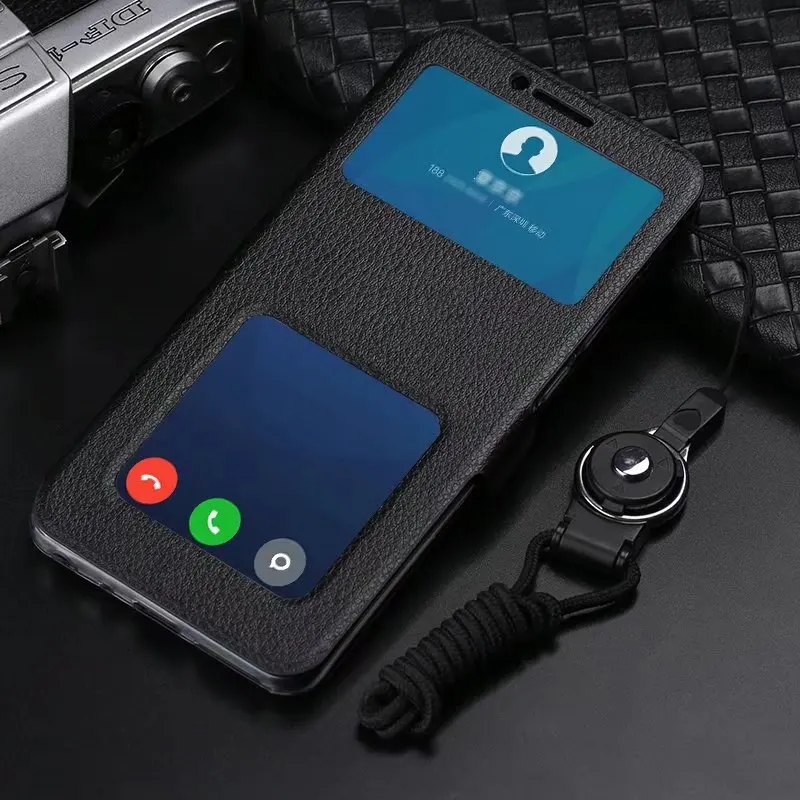 

Redmi Note 5Case View Window PU and Soft TPU Protective Case for Xiaomi Redmi Note 5 4GB 64GB Phone Case for Xiaomi Redmi Note 5