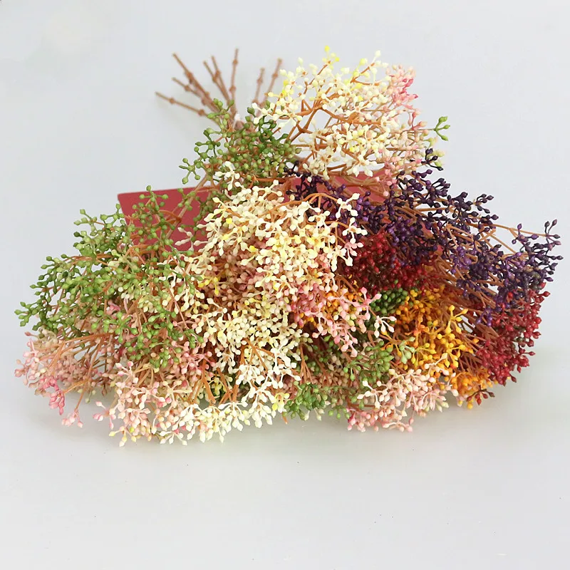 

Flone Modern Simple Plastic Flowers Home Decoration Decorative Flower Artificial Plant Soft Rubber Fruit Imitation Flowers green