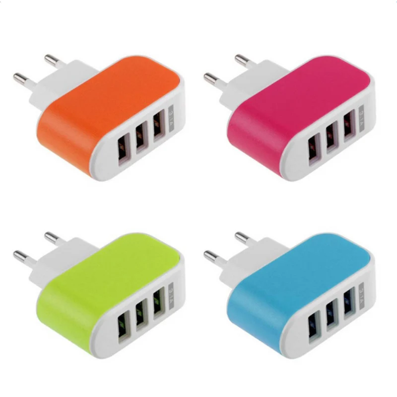 110V 220V зарядное устройство с 3 usb портами USB настенное для Мобильный телефон iPhone