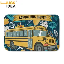 HUGSIDEA школьный автобус входной коврик Забавный креативный коврик для вытирания ног домашний коврик под дверь для внутреннего уличный дверной коврик открытый Придверный коврик