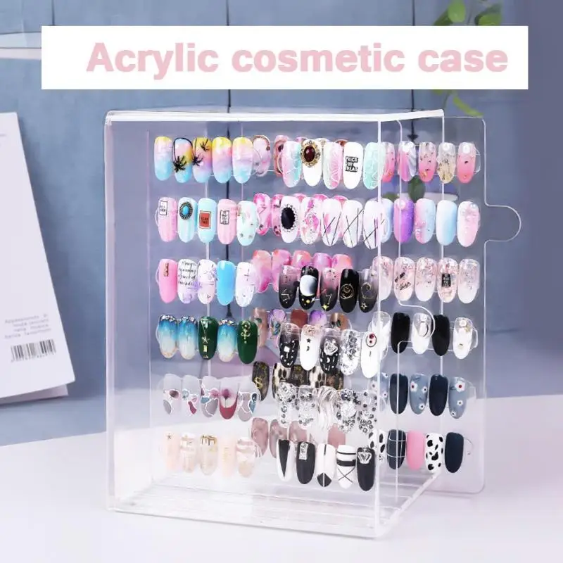 

Acrylic Nail Art Faux Nails Patch Display Stand Boards Makeup Organizer