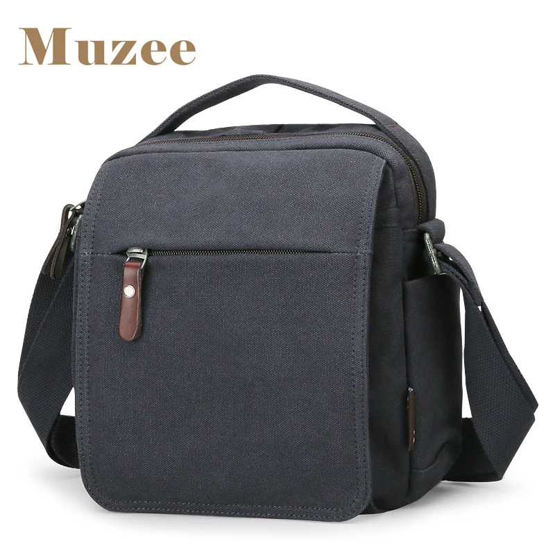 

Muzee New Multi Functional Shoulder Bag Men's Crossbody Bag Leisure Messenger Bag Retro Business Package Canvas Male Bag