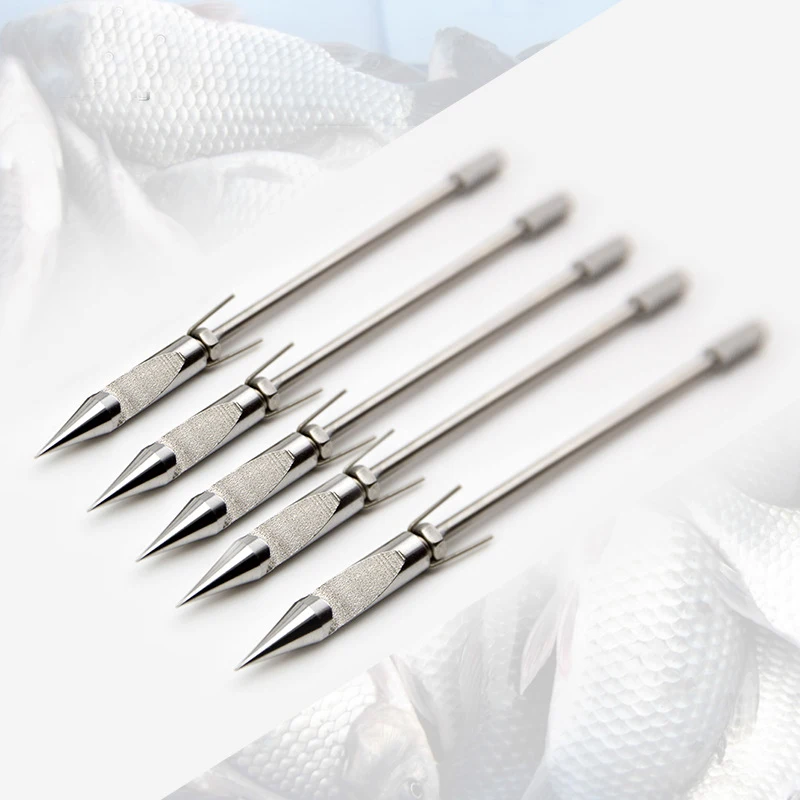 6Pcs Stainless Steelbow font b Shoot b font Birds Fishing Slingshot Arrow Head Broadheads Arrowheads Hunting
