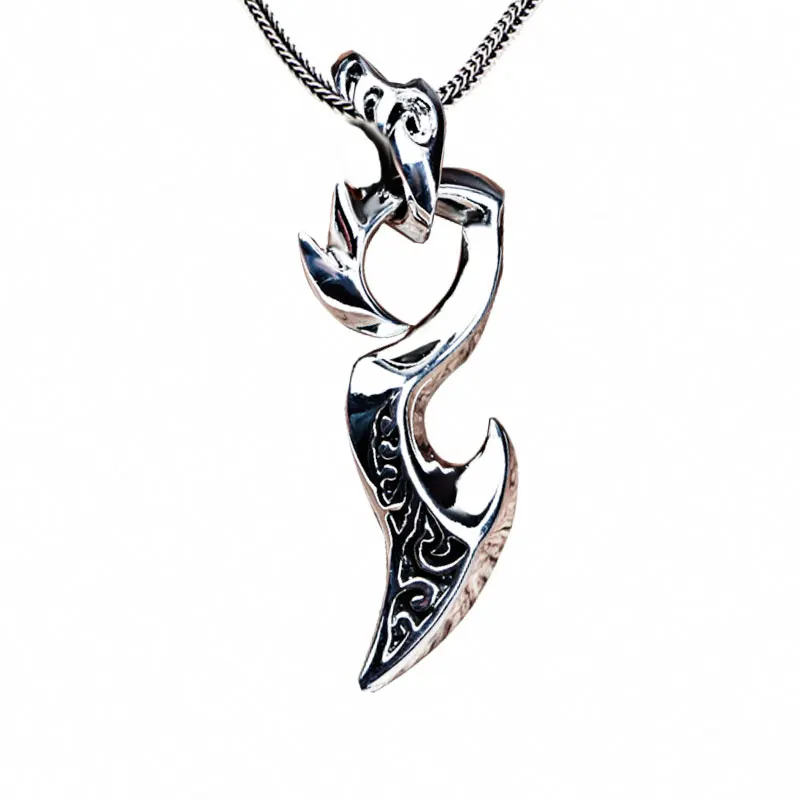 JIASHUNTAI, ретро серебро 925 пробы, подвеска, ожерелье, Крыло дракона, серебряные ювелирные изделия для крутых мужчин - Окраска металла: see picture