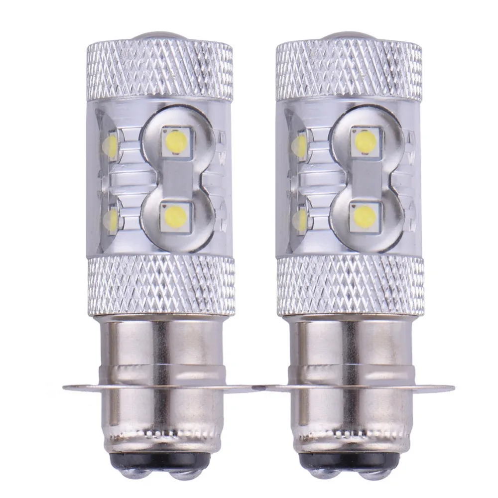 2Pcs H6 50W LED Xenon White Light Bulb MOTO ATV BIKE QUAD 395 H6 LED