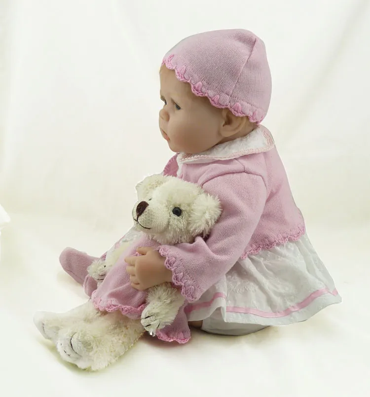 NPK 55CM Soft Silicone Newborn Baby Reborn Doll Babies Dolls 22inch Lifelike Real Bebe Doll for Children Birthday Xmas Gift