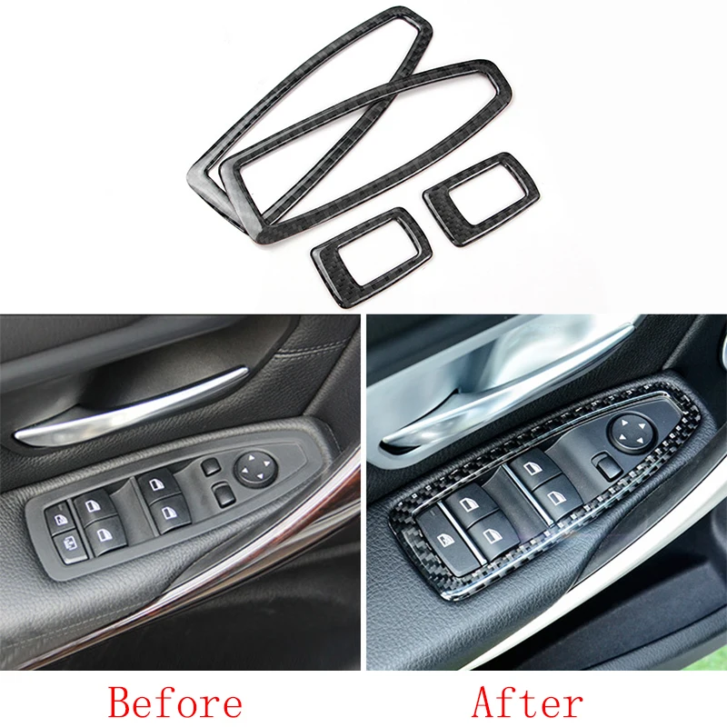 100% настоящие карбоновые оконные подъемные рамы для BMW 3 серии F34 F30 F31 13-17 и 4 F36 15-17 1