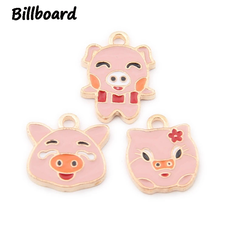 Charms for Jewelry Making Enamel Zinc Alloy Metal Trendy Animals Pig Pendant 10pcs/bag | Украшения и аксессуары