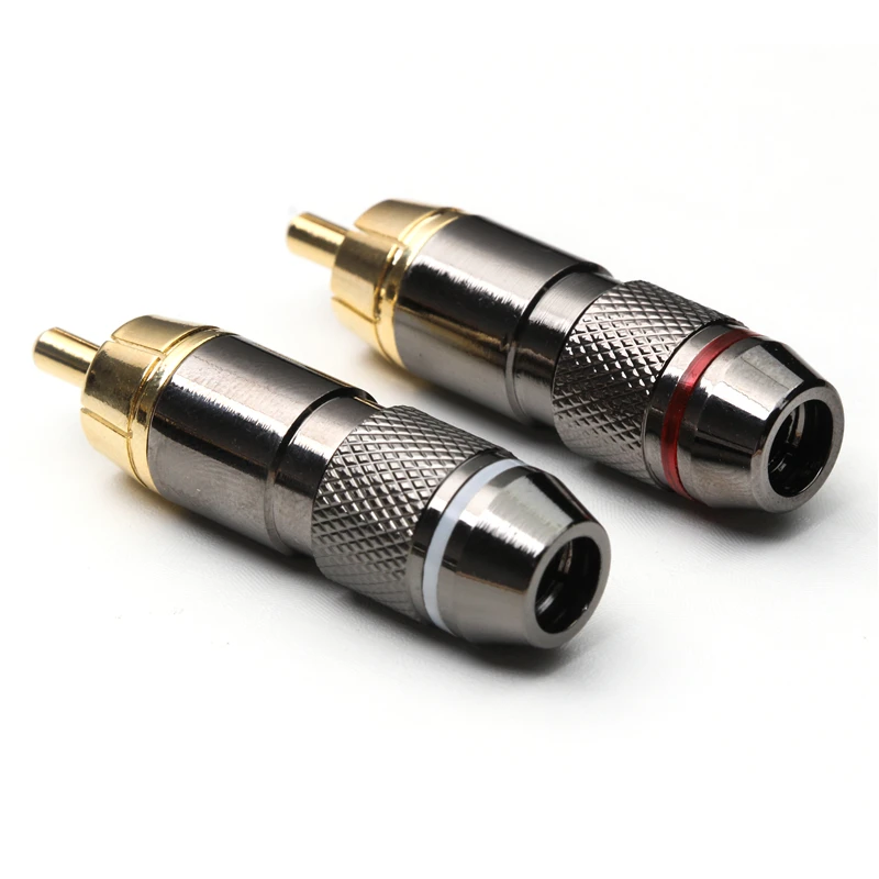 12 шт. позолоченные медные самоблокирующиеся Аудиоразъемы Lotus|connectors gold|connector