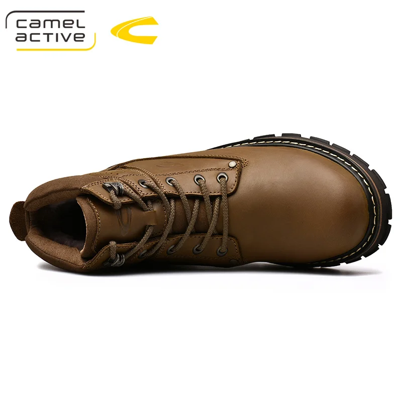 Camel Active новые мужские водонепроницаемые треккинговые ботинки зимние ботинки Профессиональные уличные прогулочные ботинки из воловьей кожи спортивная обувь