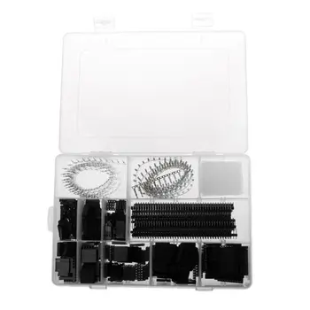 

670x For Dupont PCB Wire Jumper Pin Header Connector Housing Kit Box Crimp Pins