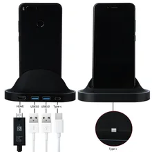 4 в 1 док-станция с разъемом типа C с 2 USB 3,0 HDMI PD зарядное устройство для samsung S9 S9+ huawei mate 20 держатель для телефона