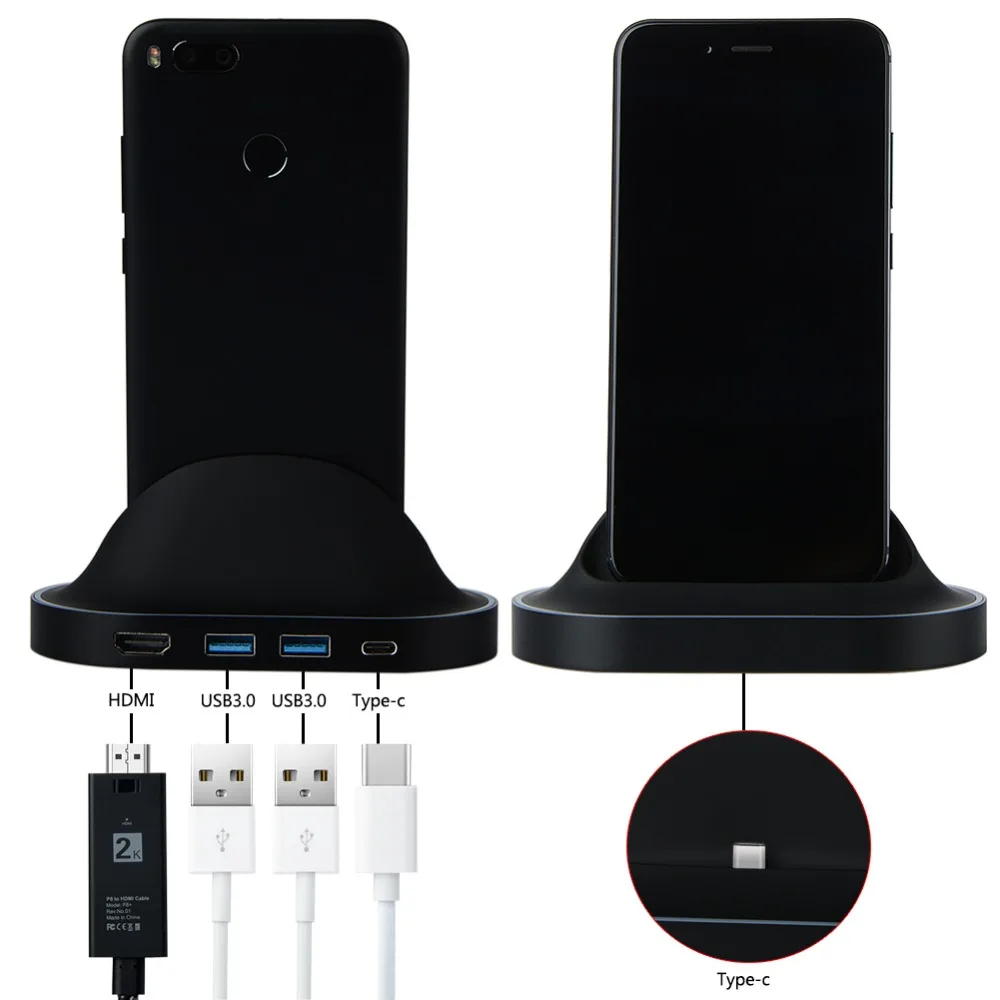 Док станция 4 в 1 для Samsung S9 + Huawei Mate 20 USB 3 0 HDMI PD|Док-станции| |