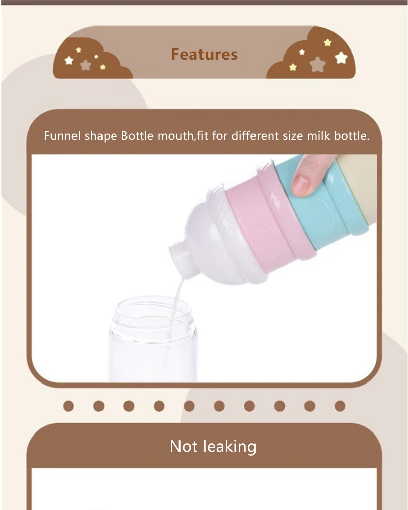 Мультфильм портативный новорожденных формула контейнер для молока детская молочная смесь коробка три сетки хранения закуски конфеты поставки Коробки