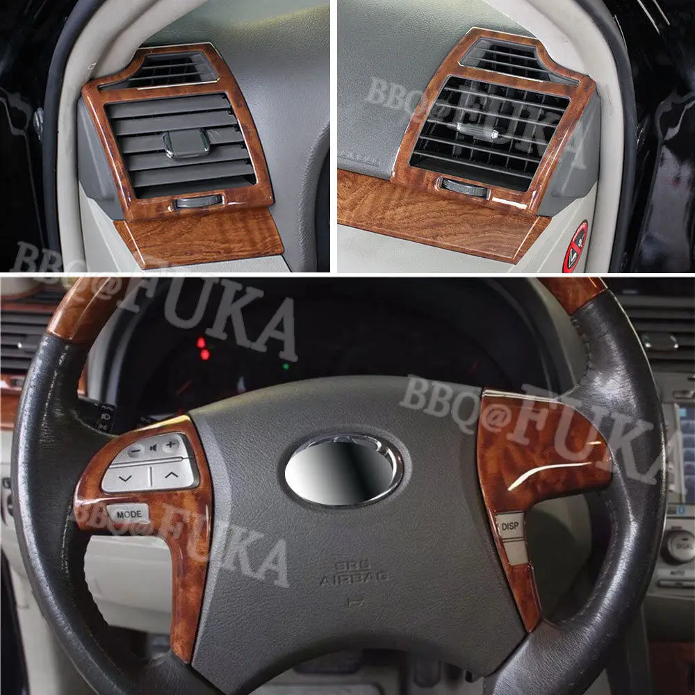Принадлежности для барбекю@ FUKA автомобильные аксессуары 12 шт. внутренняя консоль центр приборной панели декоративная накладка для Toyota Camry 2006 2007 2008 2009 2010 2011
