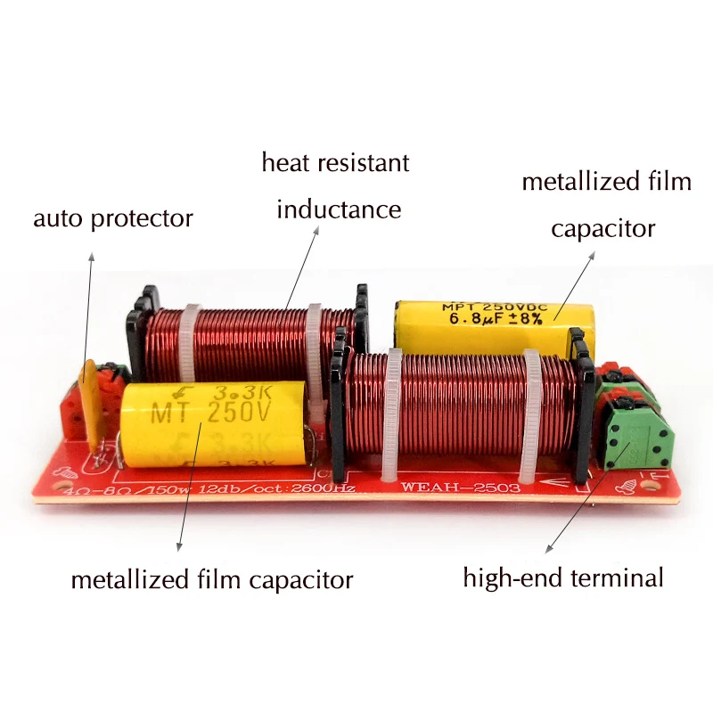 LEORY Professional, 150 Вт, 4-8 Ом, HiFi делитель частоты, 2 способа, высокие басы, аудио кроссовер для 5-8 дюймовых динамиков, без пайки