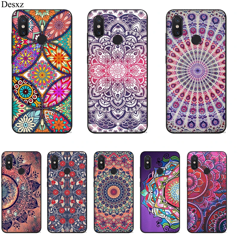 

Mobile Phone Case For Xiaomi Mi MAX 3 6 8 A2 Lite A1 A2 5X 6X F1 9 SE Silicone Cover Mandala Dreancatcher Bag Shell Casing