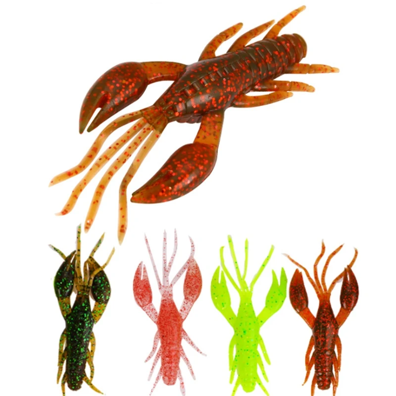 

6pcs/lot 8.5cm 6g Shrimp Soft Worm Artificial Lifelike Silicone Multicolor Crankbait Leurre Souple For Ocean Lake River