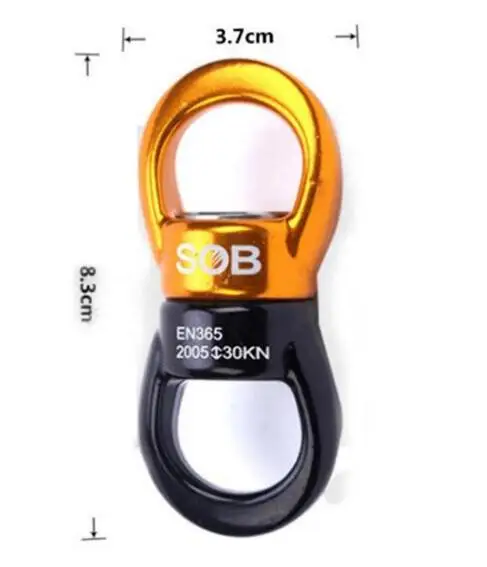 

FMN 10 Pcs 30KN Outdoor Rock Climbing Mountaineering Equipment Rotational Swivel Ring Rotary Connector