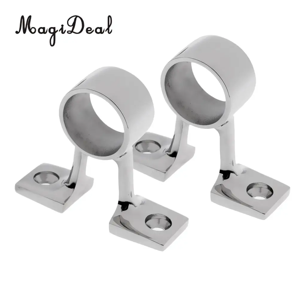 2 Pcs Professional Stainless Steel Marine Boat Center Bracket Railing Fitting for Kayak Canoe Boat Dinghy Car Accessories