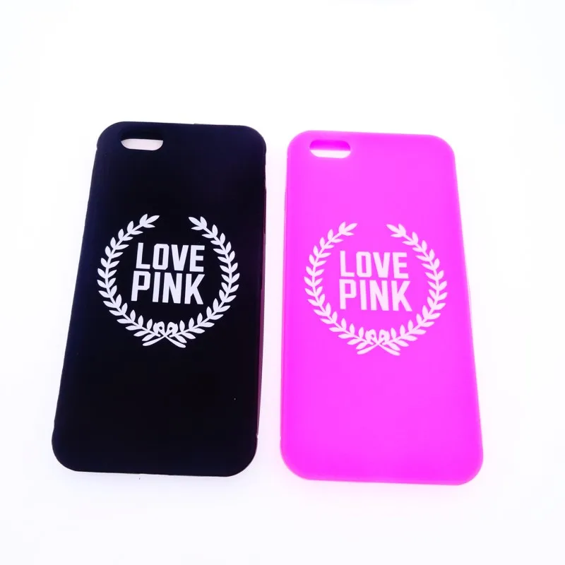 

New Fashion Wheat Love Pink Letters Print Patterned Design Style Soft Silicone Phone Cover Case for iPhone 6plus 6s Plus 5.5''