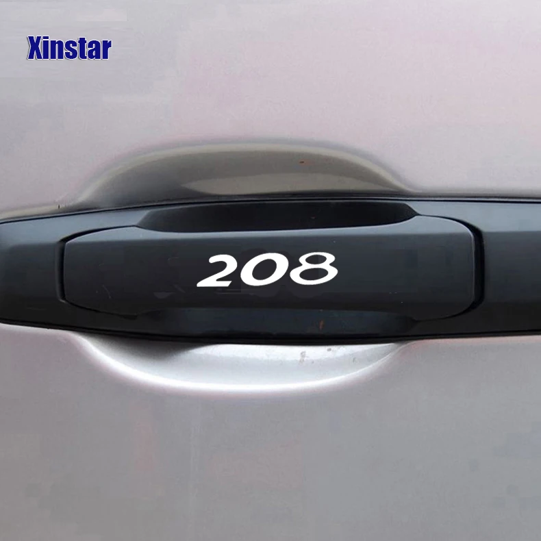 

4pcs Car door handle sticker For Peugeot 106 206 208 306 308 508 2008 3008 208