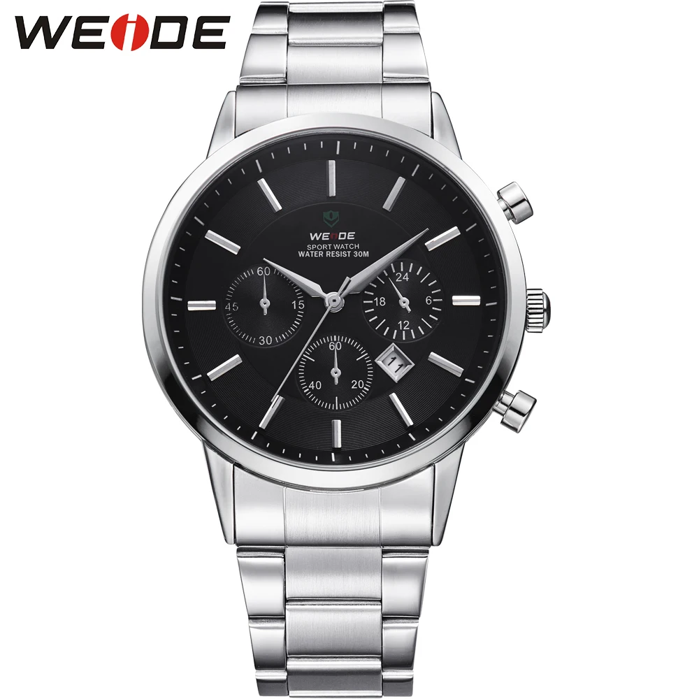

Top Sale WEIDE Sport Watch Men Quartz Analog Watch Folding Clasp Black Dial Man 30m Waterproof Army Wristwatches Montre Homme