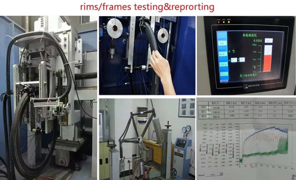 carbon bike rims wheel set and farmes testing