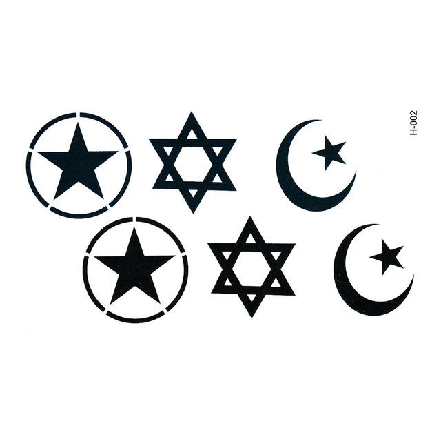Magen David Wodoodporna Tymczasowe Tatuaże Naklejki Fałszywy Tatuaż