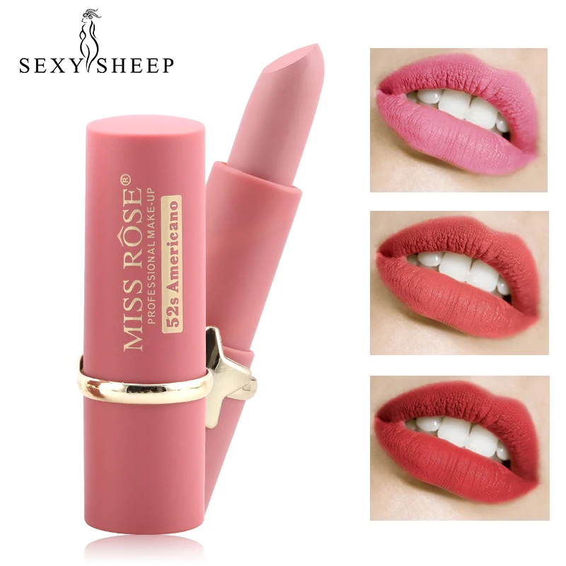 

Waterproof Long Lasting Metallic Matte Lipstick Nude Lips Makeup Cosmetics Velvety Lipgloss Matte Lipstick Batom Beauty Lips