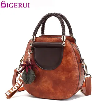

DIGERUI Women Leather Handbag Vintage Shoulder Bags Elegant High Quality Pu Women Totes Crossbody Bags A5368